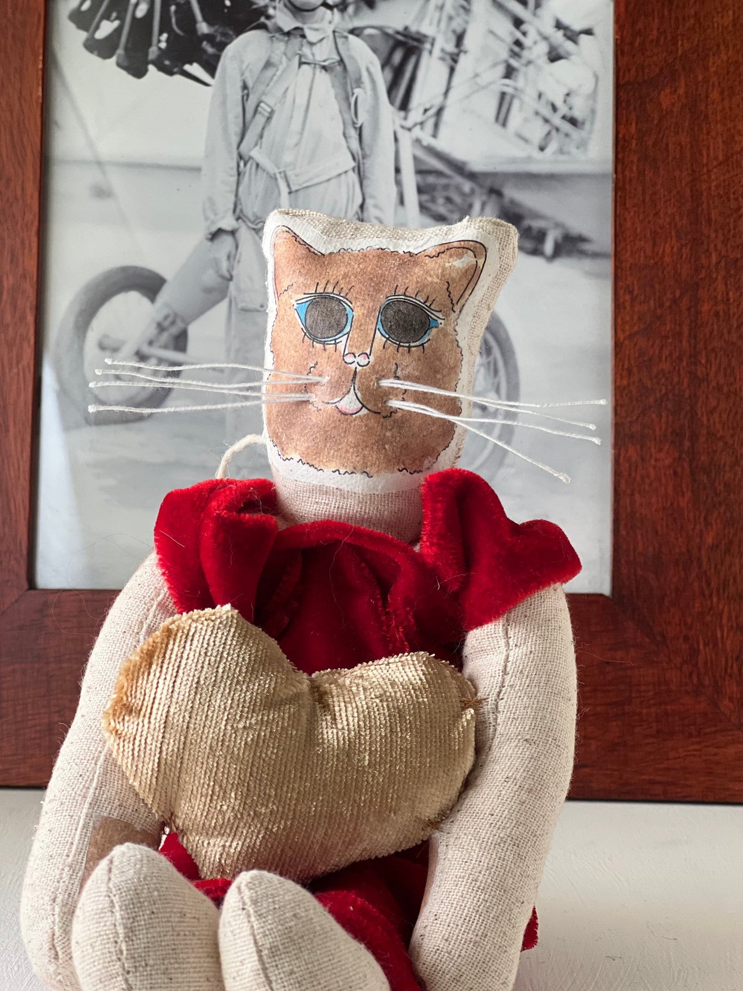 Misha Handmade Cat Character with Heart